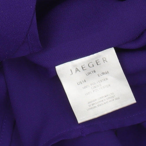 Jaeger Women's Purple Sleeveless Top UK 16