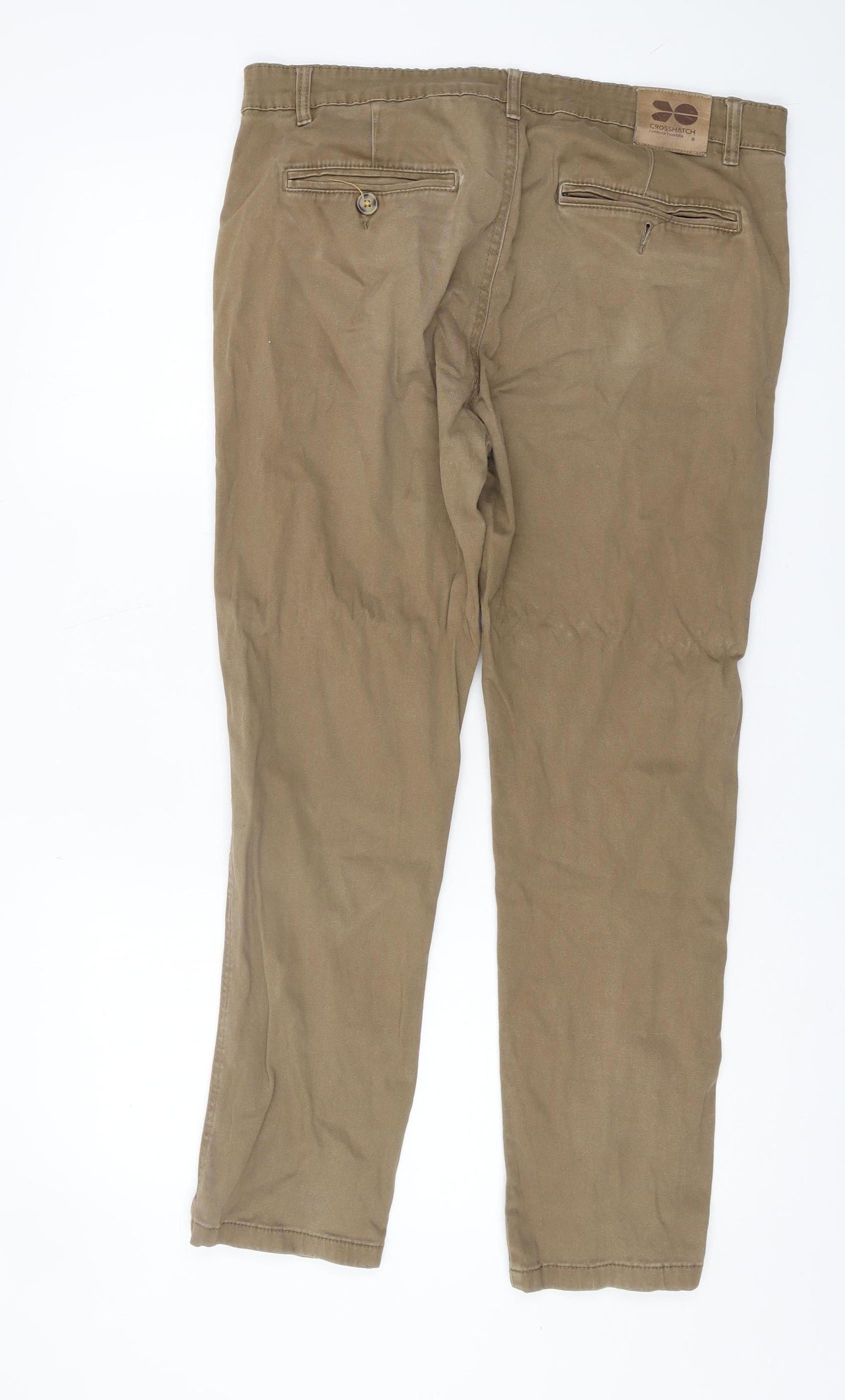 Crosshatch Men's Brown Chino Trousers 34S