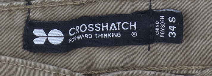 Crosshatch Men's Brown Chino Trousers 34S