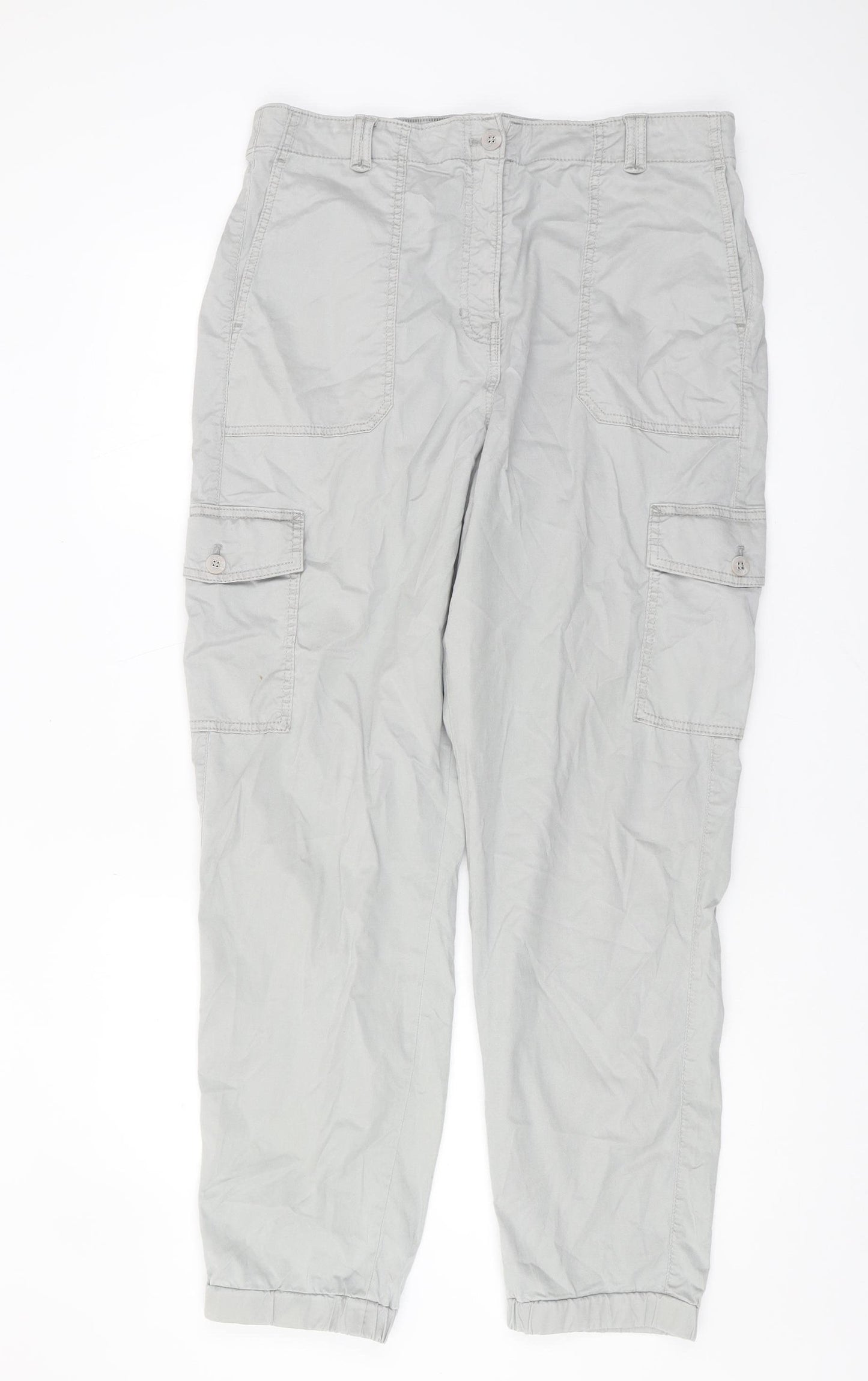Marks and Spencer Women's Grey Cargo Trousers Size 16