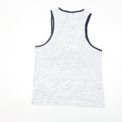 McKenzie Men's Blue Colourblock Sleeveless T-Shirt - L