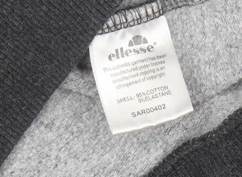 Ellesse Women’s Grey Full Zip Hoodie, Size 10, Casual Wear