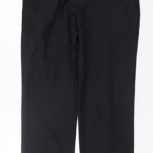 Van Heusen Men's Black Dress Pants 36in Wool Formal