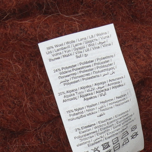 Selected Femme Women's Brown V-Neck Pullover Jumper L