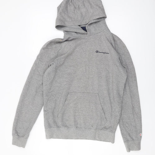 Champion Men's Grey Pullover Hoodie Small
