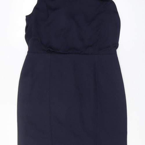Next Women's Blue Sheath Dress Size 16 Sleeveless