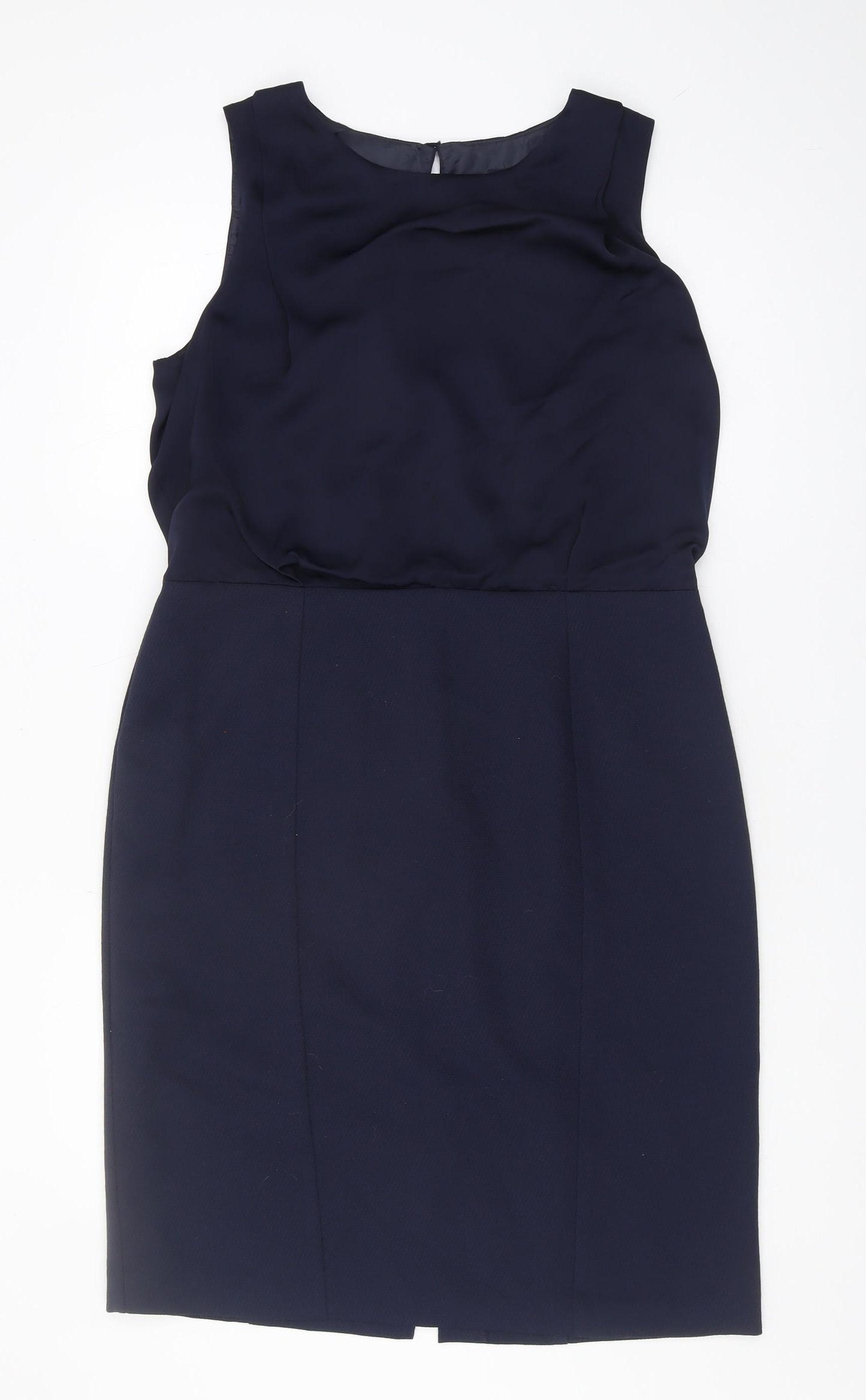 Next Women's Blue Sheath Dress Size 16 Sleeveless