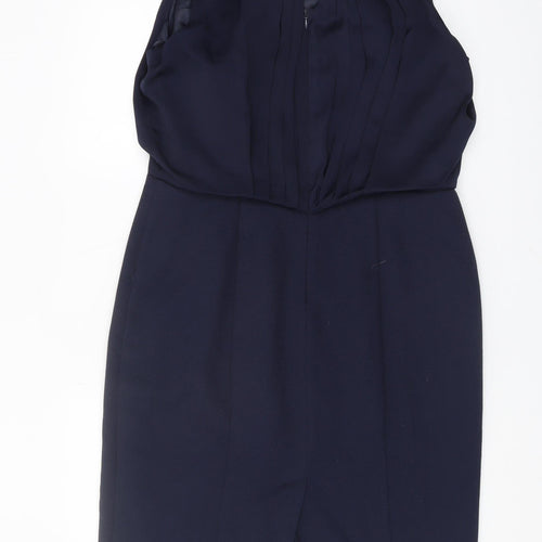 Next Women's Blue Sheath Dress Size 16 Sleeveless