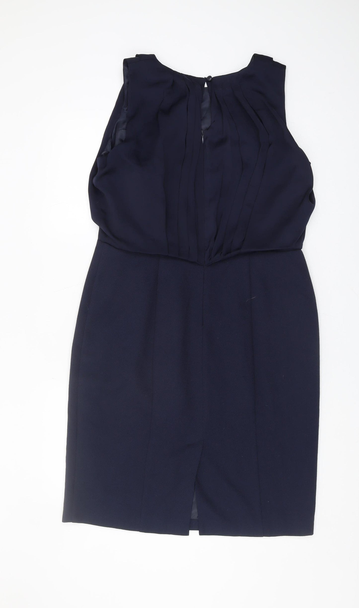 Next Women's Blue Sheath Dress Size 16 Sleeveless