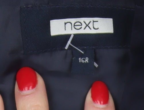 Next Women's Blue Sheath Dress Size 16 Sleeveless