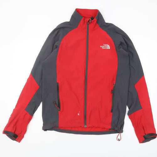 The North Face Men's Red Basic Jacket, Size S, Logo Accents
