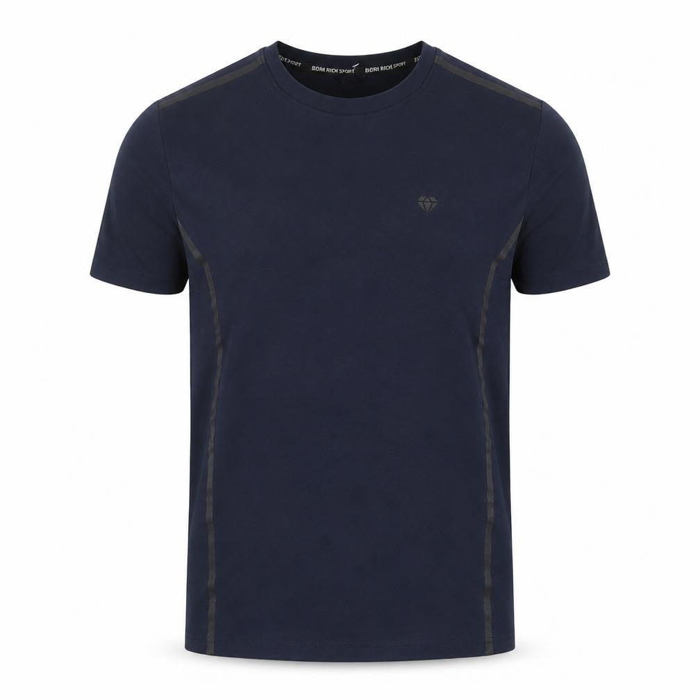 Born Rich Men's Blue Slim Fit Gym T-Shirt M