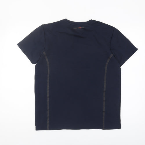 Born Rich Men's Blue Slim Fit Gym T-Shirt M