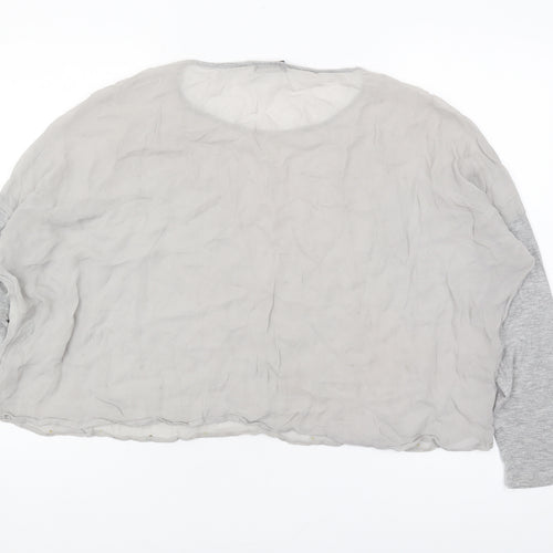 Mint Velvet Women's Grey Blouse, Size 14, Elegant & Casual