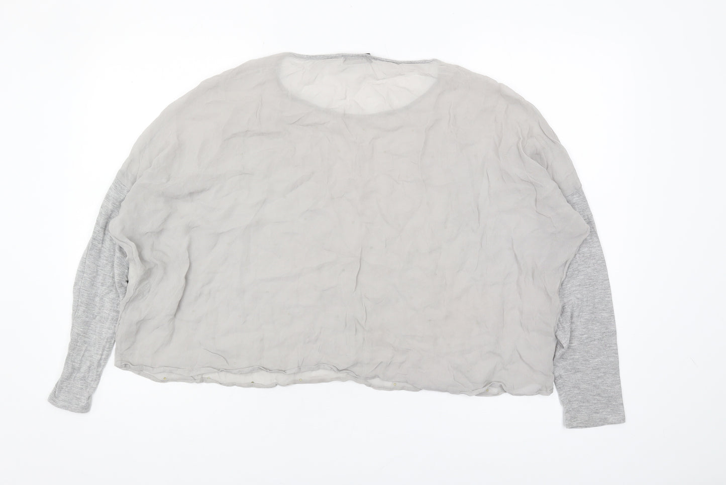 Mint Velvet Women's Grey Blouse, Size 14, Elegant & Casual