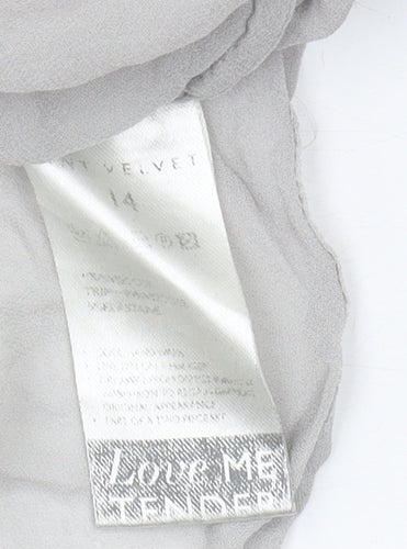 Mint Velvet Women's Grey Blouse, Size 14, Elegant & Casual