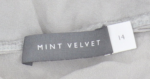 Mint Velvet Women's Grey Blouse, Size 14, Elegant & Casual