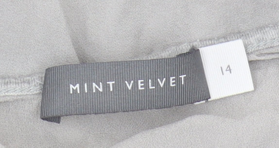 Mint Velvet Women's Grey Blouse, Size 14, Elegant & Casual