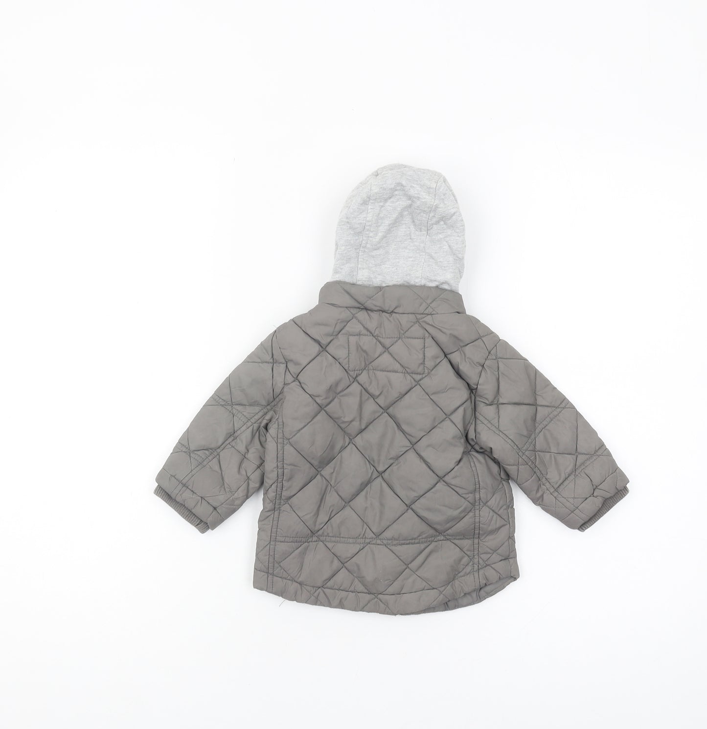 Next Unisex Baby Grey Quilted Jacket 6-9 Months