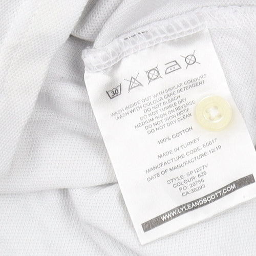 Lyle & Scott Men's White Relaxed Polo Shirt L