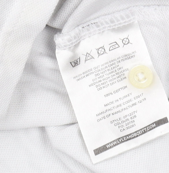 Lyle & Scott Men's White Relaxed Polo Shirt L