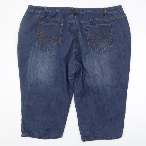 Sheego Denim Shorts Blue Relaxed Fit Casual Style
