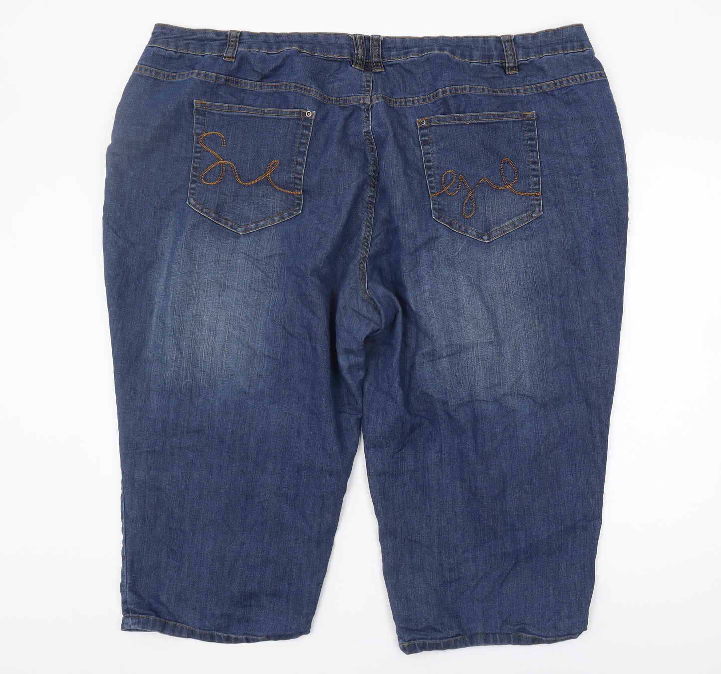 Sheego Denim Shorts Blue Relaxed Fit Casual Style