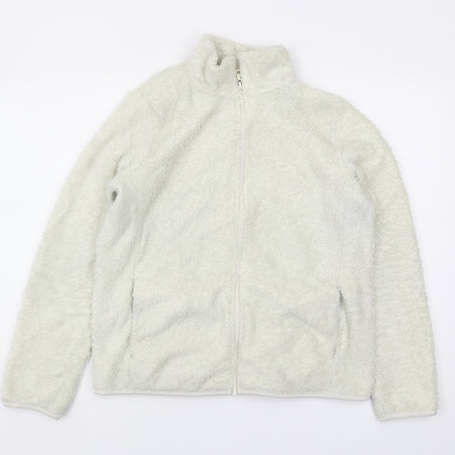 Uniqlo Women’s White Fleece Jacket Size 8
