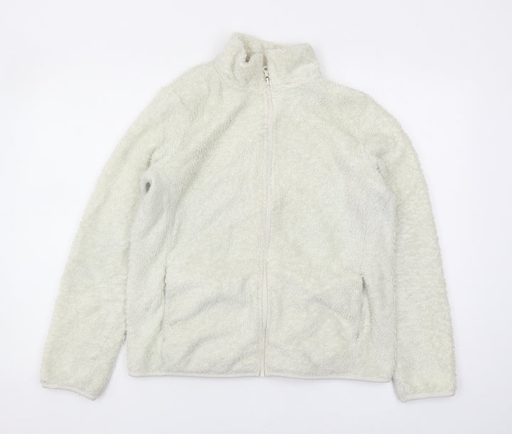 Uniqlo Women’s White Fleece Jacket Size 8
