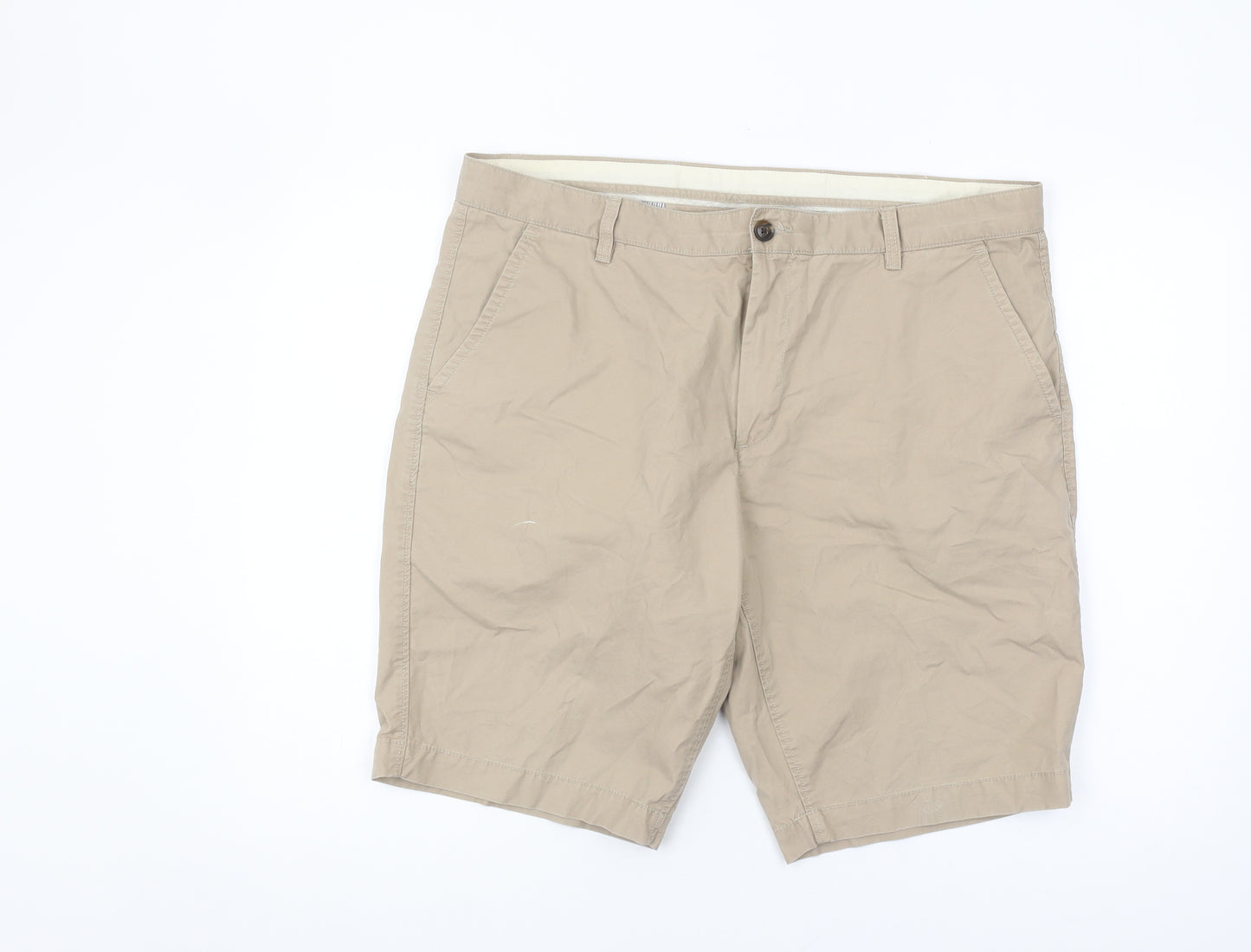 John Lewis Men's Beige Chino Shorts, Size 40, Cotton