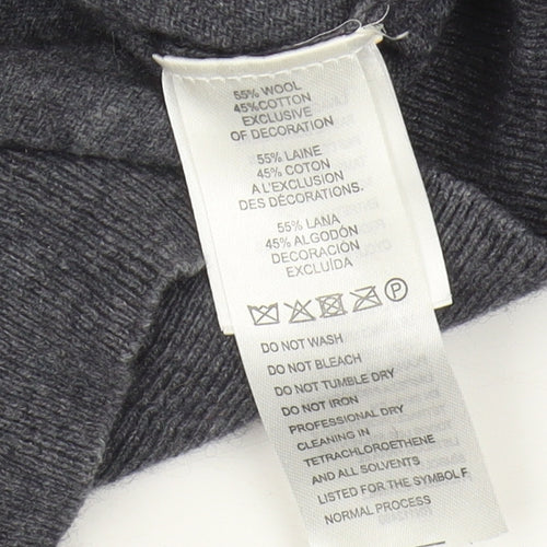 Tailorbyrd Men's Grey Pullover Jumper, Size M, Wool Blend