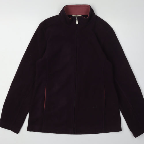 Marks and Spencer Women's Purple Fleece Jacket Size 8