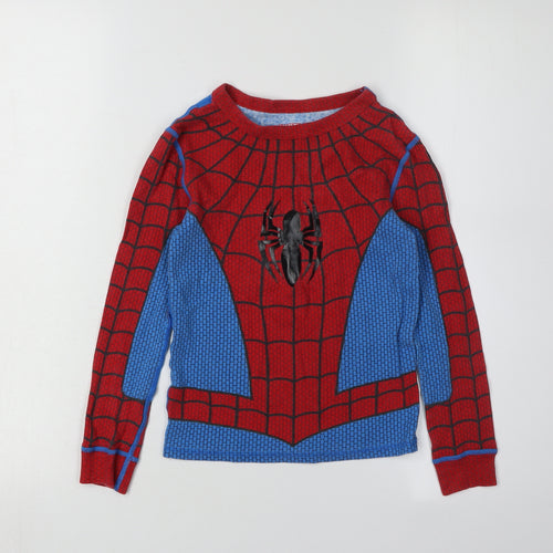 Marvel Boys Spider-Man Red Blue Long Sleeve T-Shirt 7 Years