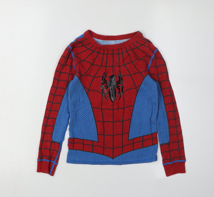 Marvel Boys Spider-Man Red Blue Long Sleeve T-Shirt 7 Years