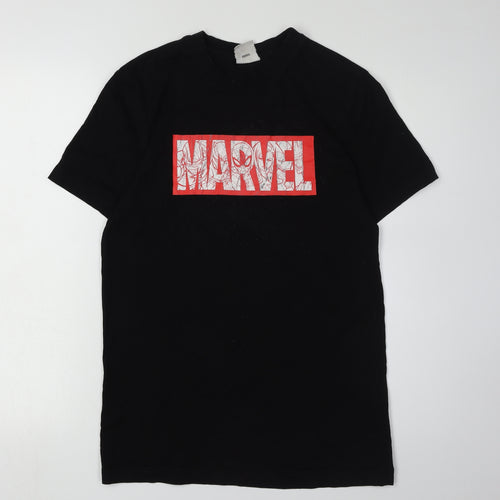 Marvel Men's Black Graphic T-Shirt, Size S