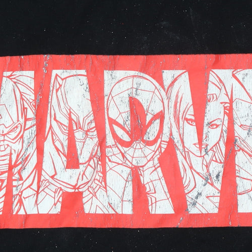 Marvel Men's Black Graphic T-Shirt, Size S