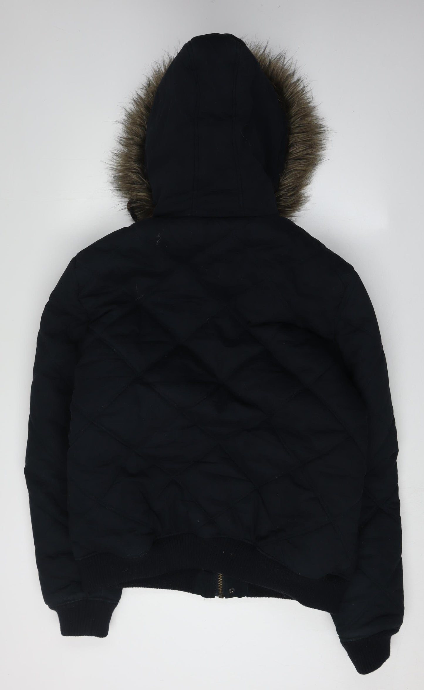 Rivington Men's Black Brown Hooded Puffer Jacket L