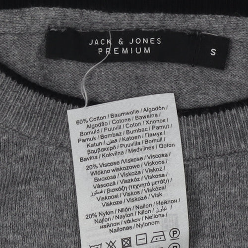 Jack & Jones Men's Grey Pullover Jumper S