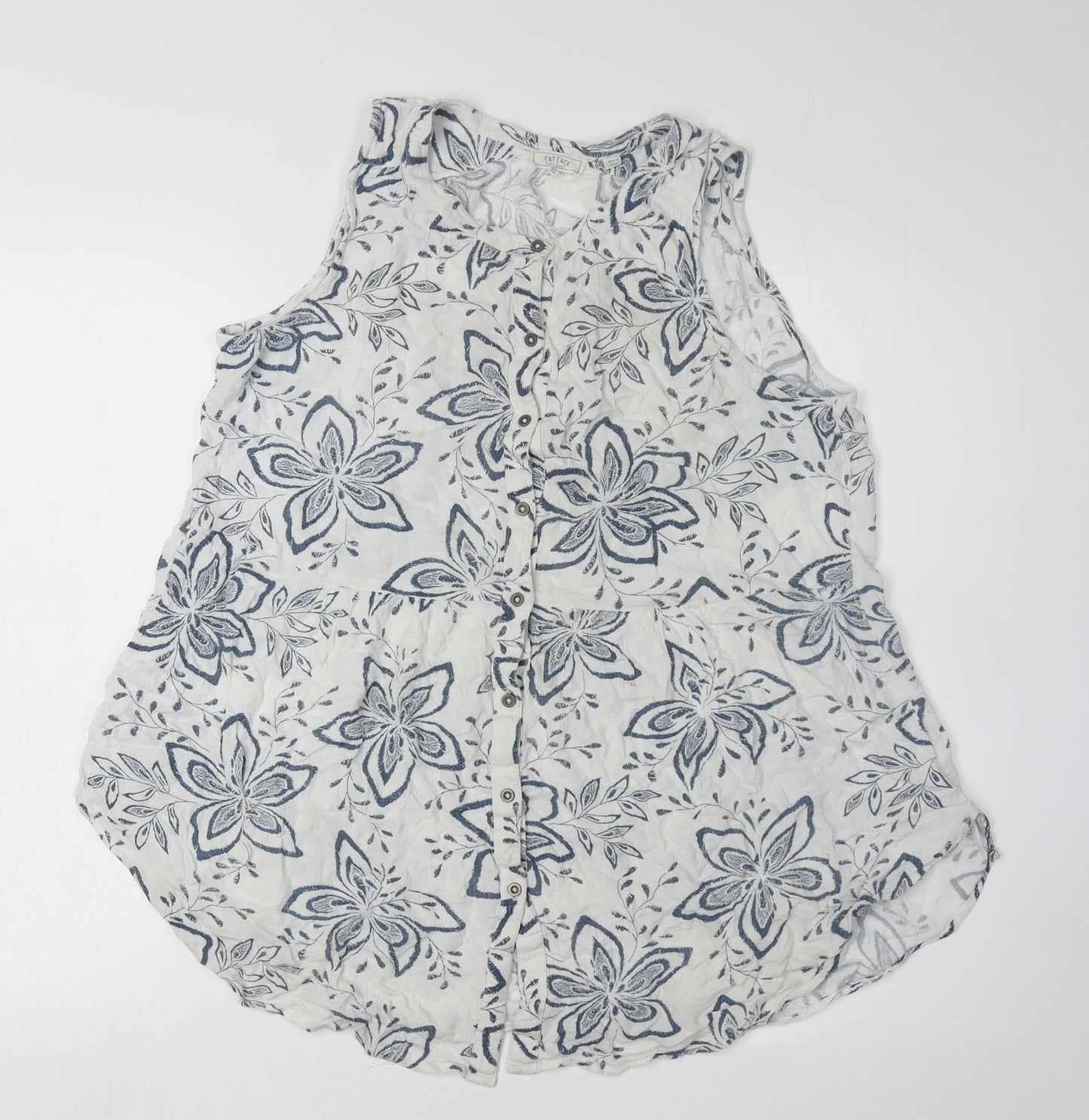 Fat Face Women's Ivory Floral Blouse Size 10