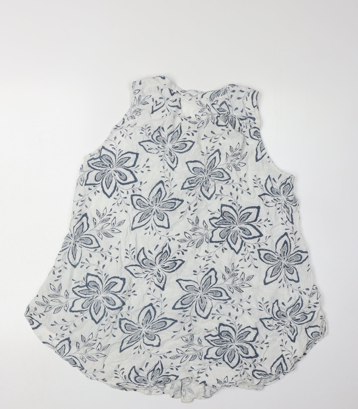 Fat Face Women's Ivory Floral Blouse Size 10