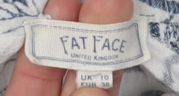 Fat Face Women's Ivory Floral Blouse Size 10