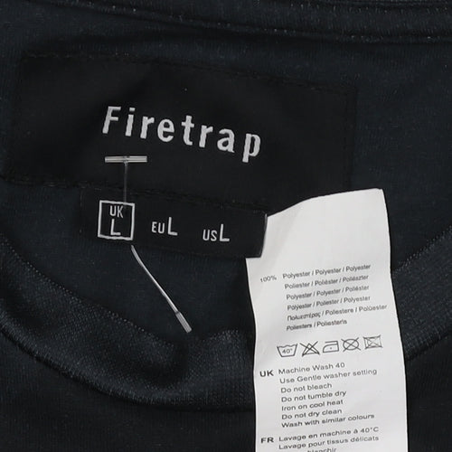 Firetrap Men's Black Graphic Print T-Shirt L