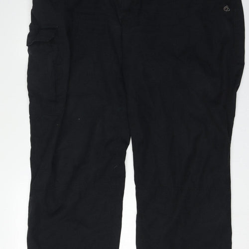 Craghoppers Men's Black Trousers, Size L, Hiking, Polyester/Cotton