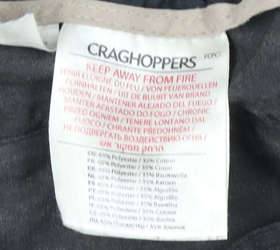 Craghoppers Men's Black Trousers, Size L, Hiking, Polyester/Cotton