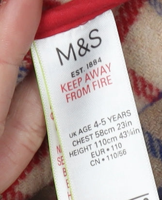 Marks and Spencer Girls Red Duffle Coat 4-5 Years