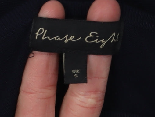 Phase Eight Women's Black Embroidered Pullover Jumper S