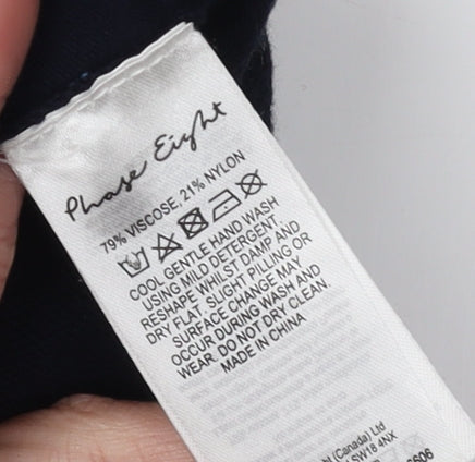 Phase Eight Women's Black Embroidered Pullover Jumper S