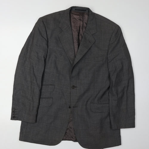 Jaeger Men's Grey Blazer, Size 40R, Regular Fit