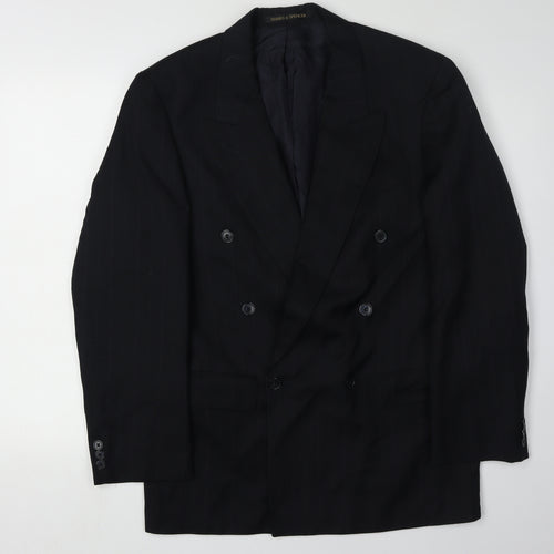 Marks and Spencer Men's Navy Double-Breasted Blazer 36R