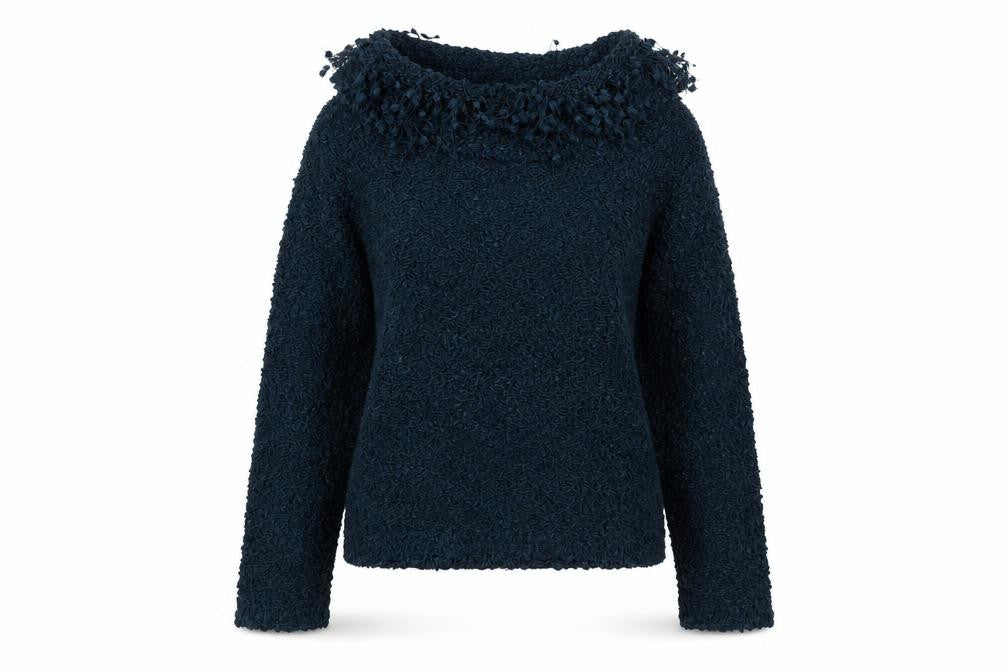 Front view of Lindor Women's Blue Jumper M Petites